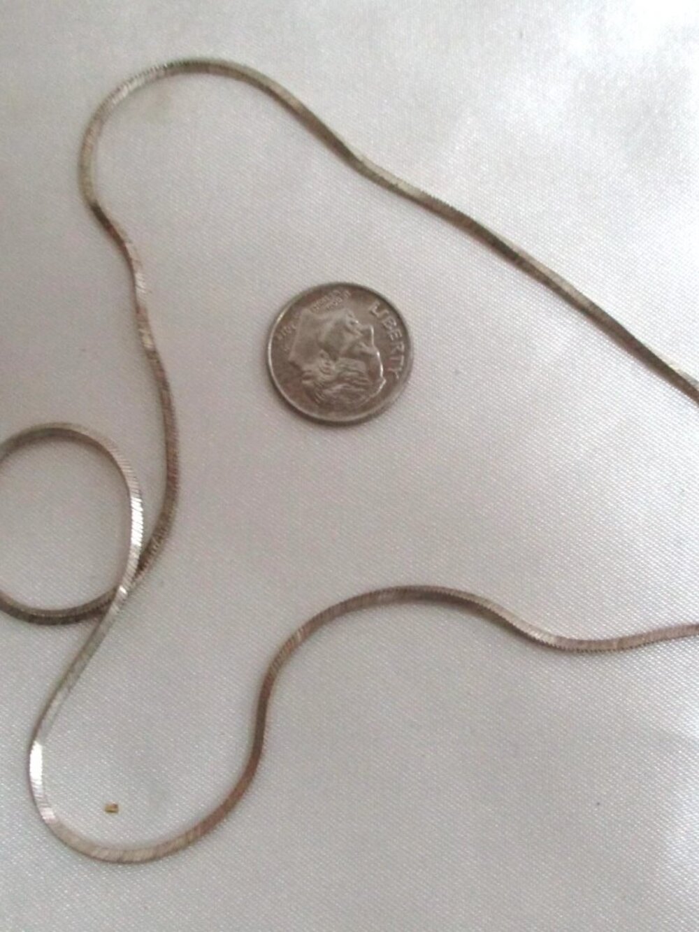 Share Vintage 925 Snake Chain Link Sterling Silver 925 Italy 16"
